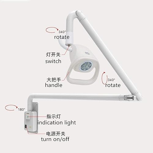 Miniatura 2 de Luz sin sombra quirúrgica ajustable montada en la pared de la lámpara LED del examen del laboratorio KD-2021W-3