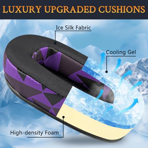 Image of SOULWIT Ear Pads Cushions Replacement for Logitech G35 G930 G933 G933S G935 G633 G633S G635 G533 G430 G431 G432 G433 Gaming Headset, Earpads for G332 G230 G231 G233 Headphones (G933 CG Purple Black)
