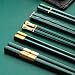 5 paires Baguette fibre de verre Réutilisables Baguettes Chinoises Japonaise De luxe Inox Une variété de styles est propice à l'utilisation de repas fractionnés Prêt pour le lave-vaisselle