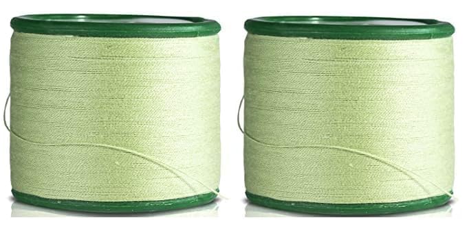 2 Spool x 300m Organic Cotton Eyebrow Threading Thread - India, Green-image-8