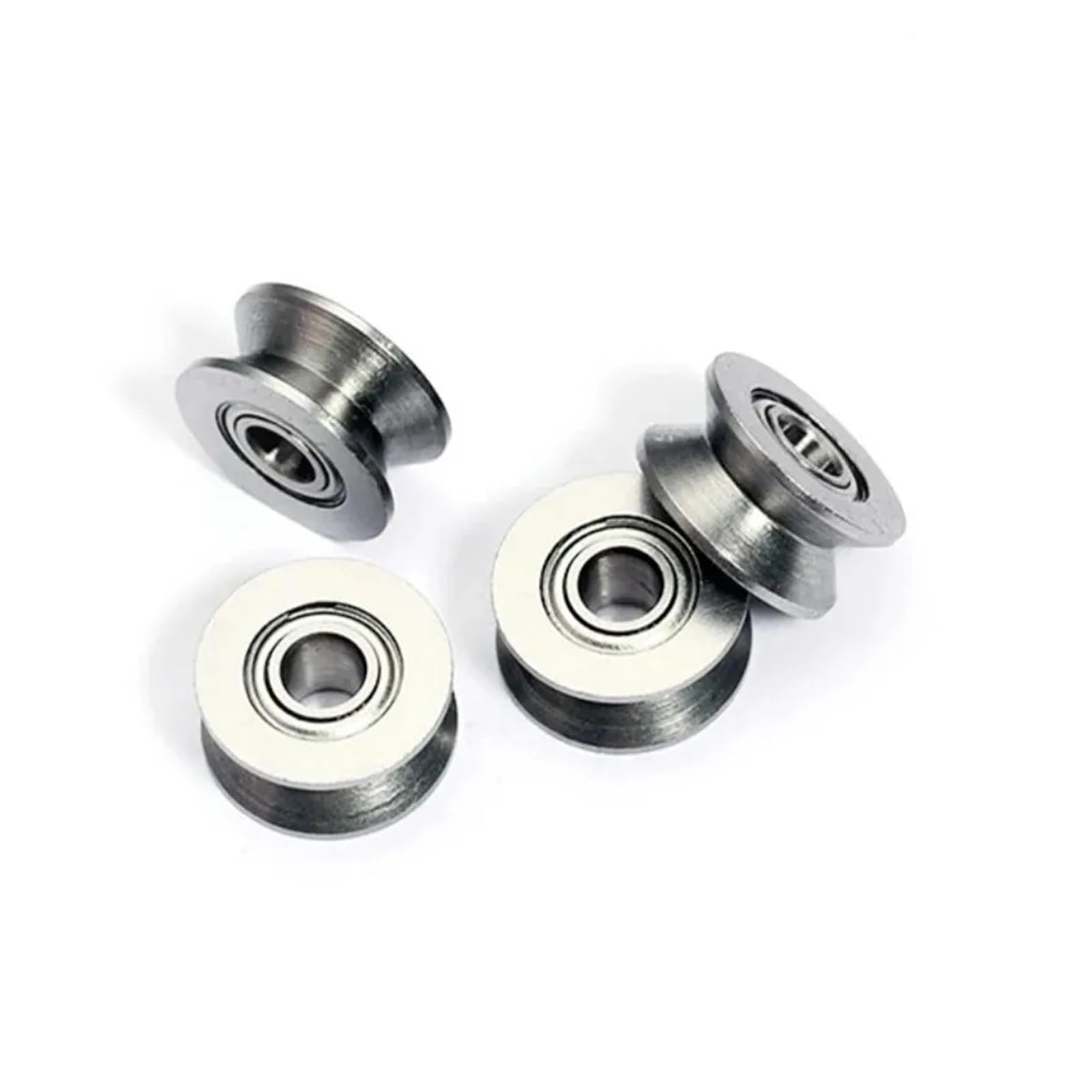 VSPPJYFG 10 Pieces of Wire Guide Rail V-Groove Miniature Bearings V623 V624ZZ U623ZZ U624ZZ U604ZZ U-Groove V line Pulley(V624 120ZZ 4x13x5mm)
