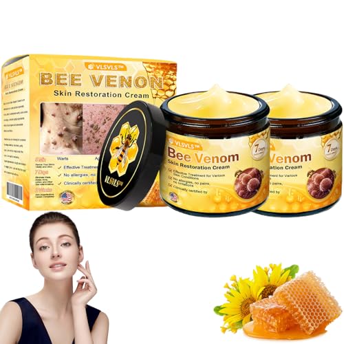 VLSVLS Bee Venom Skin Restoration Cream, Professional Bee Venom Skin Treatment Cream, bee venom Comprehensive cream, Repair, Moisturize and lift 3 in 1, for All skin Types (2 Bottle)