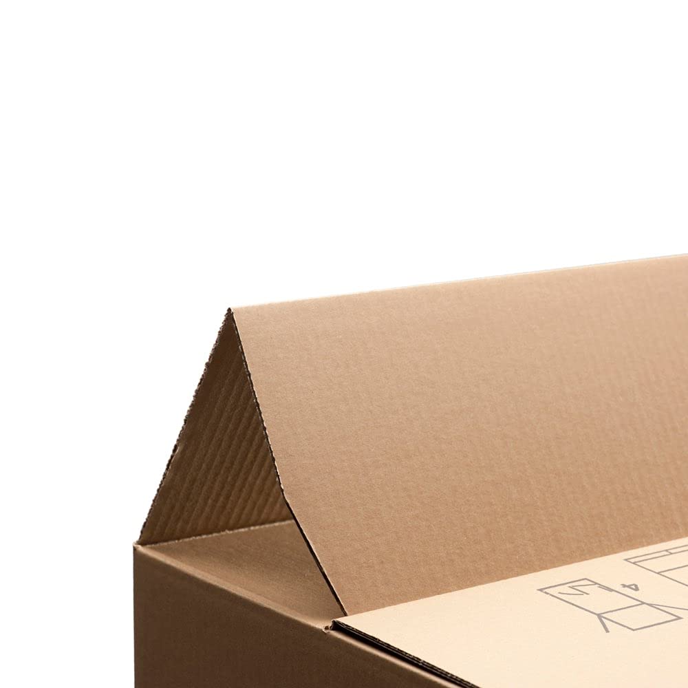 BB-Verpackungen 10 x Umzugskarton aus recycelter Pappe, sehr stabil mit doppeltem Boden (belastbar bis 40 kg) - Sets zwischen 5 und 150 Stück