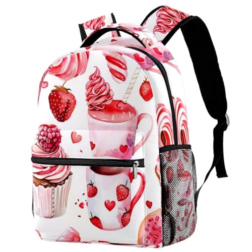 Sac à dos d'école pour filles et garçons avec grand porte-bouteille