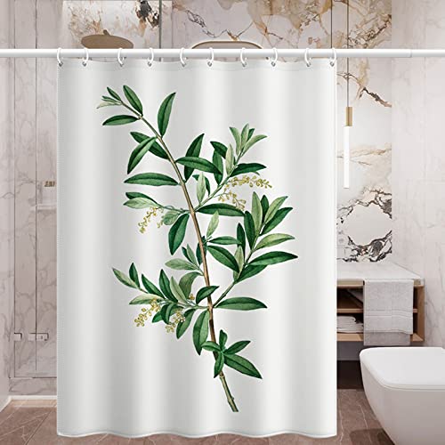 Rideau douche imprimé branche fleurs 240x200cm polyester anti moisissure