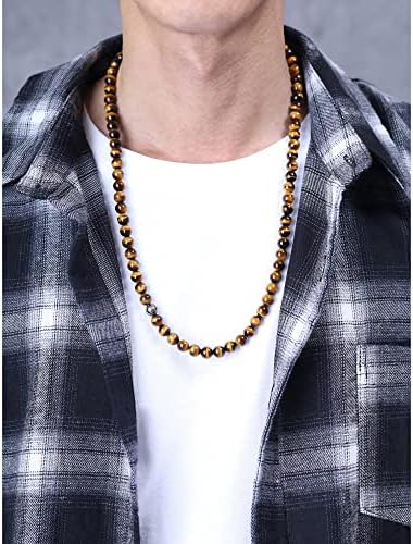COAI Asian Blessing Stone Beaded Necklace for Men Women