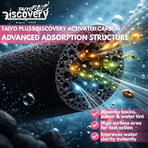 Image of Taiyo Pluss Discovery Filter Media Combo - 750 g Ceramic Rings + 750 g Activated Carbon with Free NET Bags | 2 in 1 Bio & Chemical Filtration for Crystal Clear Aquarium Water & Healthy Fish Tank