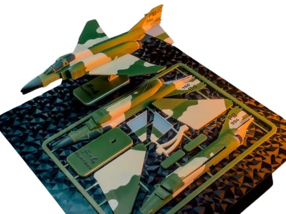 3D CUBES F-4 Phantom II Plane Kit Card, Military Fighter Jet Model Kit, Camouflage Design, DIY Assembly Aircraft Scale Model-image-1