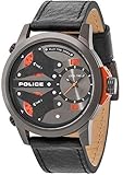 Anzeigeart: Analog Police King Cobra Herrenuhr schwarz/grau PL14538JSU.61