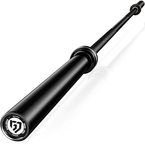 PB01 7FT Olympic Barbell, Weight Bar with Knurled Grip for Squats, Deadlifts, Weightlifting, Strength Training, Bench Press, Fits 2-inch Standard Weight Plates, 1500LB Capacity
