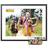 NexFoto 16.7 Inch Extra Large Digital Picture Frame Dual WiFi 32GB Digital Photo Frame HD IPS Touch Screen, Remote Control, Auto-Rotate, Share Photos Video via App & Email, Gifts for Mom Men