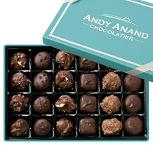 ANDY ANAND CHOCOLATIER Exquisite Sugar Free Chocolate Sampler Unbelievably Delicious, Guilt-Free Indulgence in Assorted Gourmet Flavors, Gift Boxed 13 Oz - Diabetic Friendly!