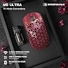 MAMBASNAKE M5 Ultra Carbon Fiber 8KHz Wireless Gaming Mouse,PAW3950MAX Sensor 42K DPI,39g Superlight Tri-Mode 2.4GHz/BT/Wired Computer Mice,Web Driver Support,for Win/Mac/FPS/MOBA/Esports-Red (A)