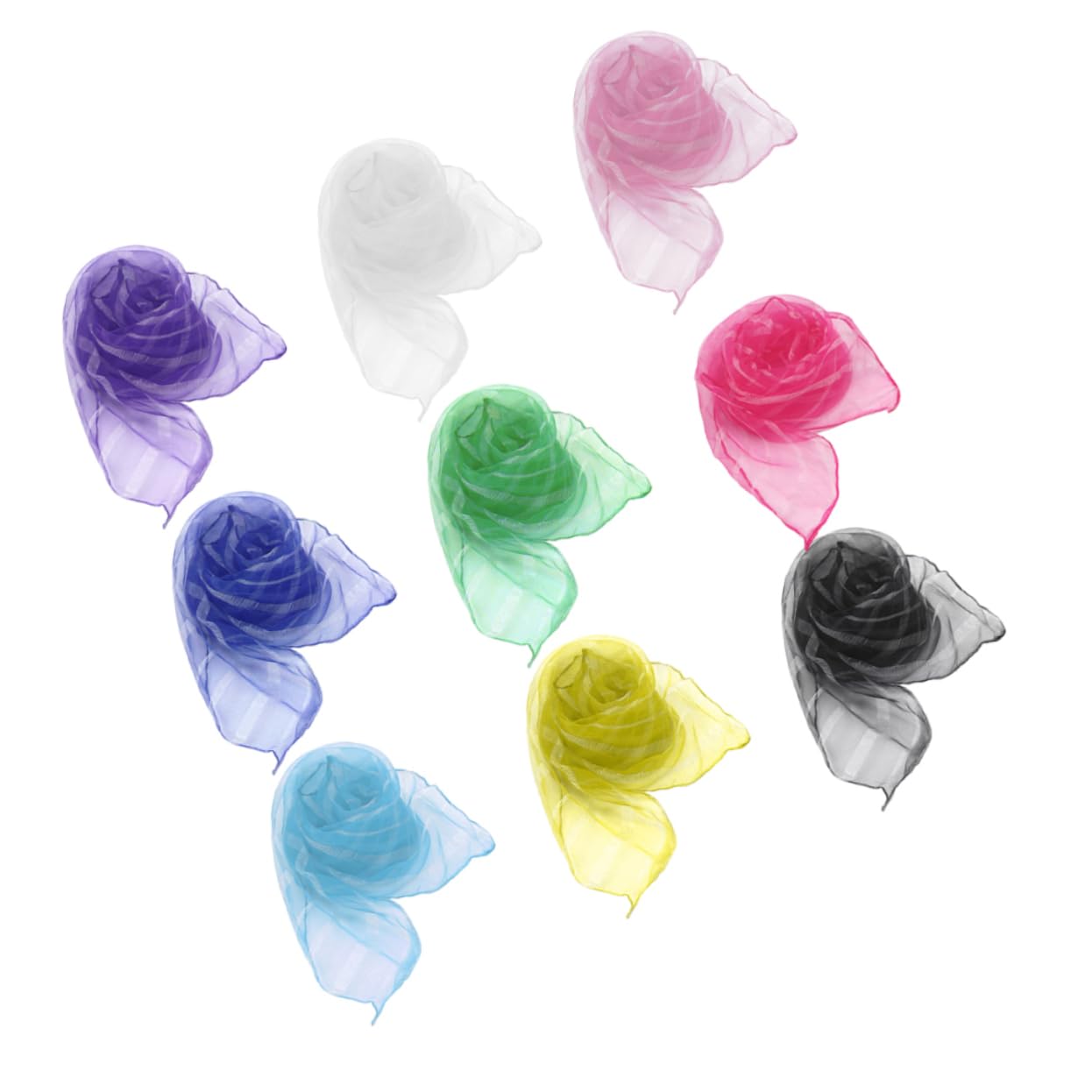 PACKOVE 20pcs Boys and Girls Dance Silk Veil for Winter Performance Multicolor Random Color