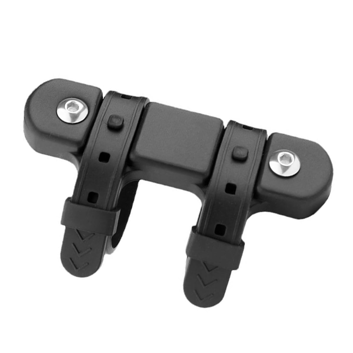 Pasek mocujący do koszyka na bidon, bidon, rower, hulajnogę, silikonowy, czarny, do rur o średnicy od 22 do 55 mm ze śrubami M5