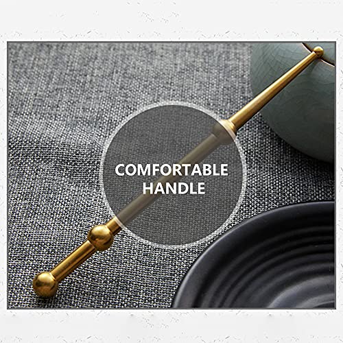 Puur Koper Acupunctuur Massage Pen Facial Tool Met Doek Zak Acupoint Massager Voor SPA Meridiaan Baggeren Chinese Klassieke - Afbeelding 5