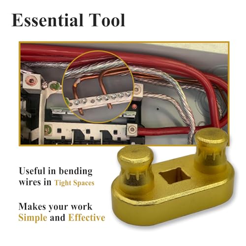 Image of 77455 Cable Bender Tool, Connects to 1 /2'' Ratchet, Wire Bender Tool-Maximum Bending Up to 500 MCM, Gold