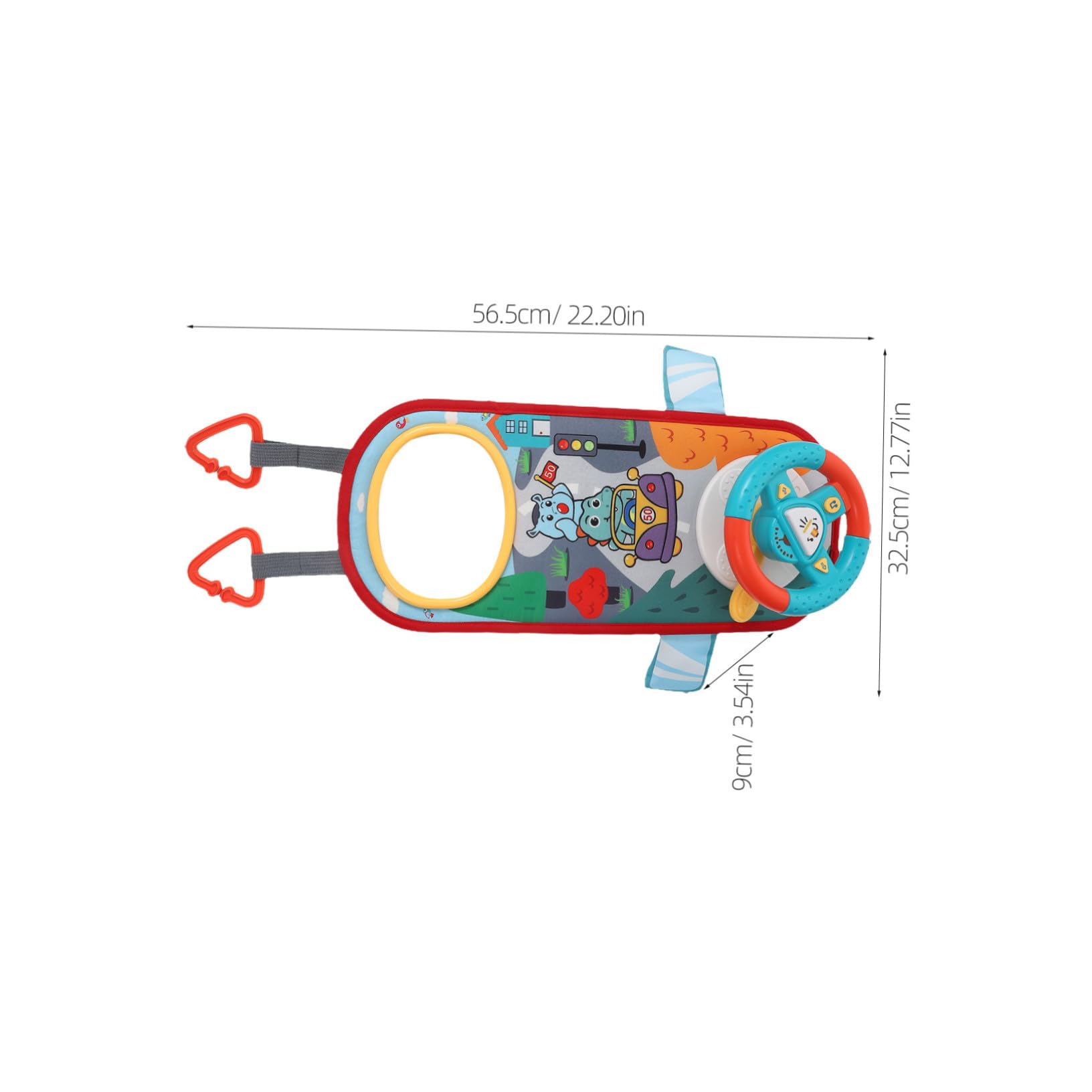 Uonlytech Volante Giocattolo per Simulazione di Guida Educativa Adattabile Sedili Posteriori Auto Stimola Apprendimento e Sviluppo Cognitivo Gioco Interattivo per Indoor e Outdoor
