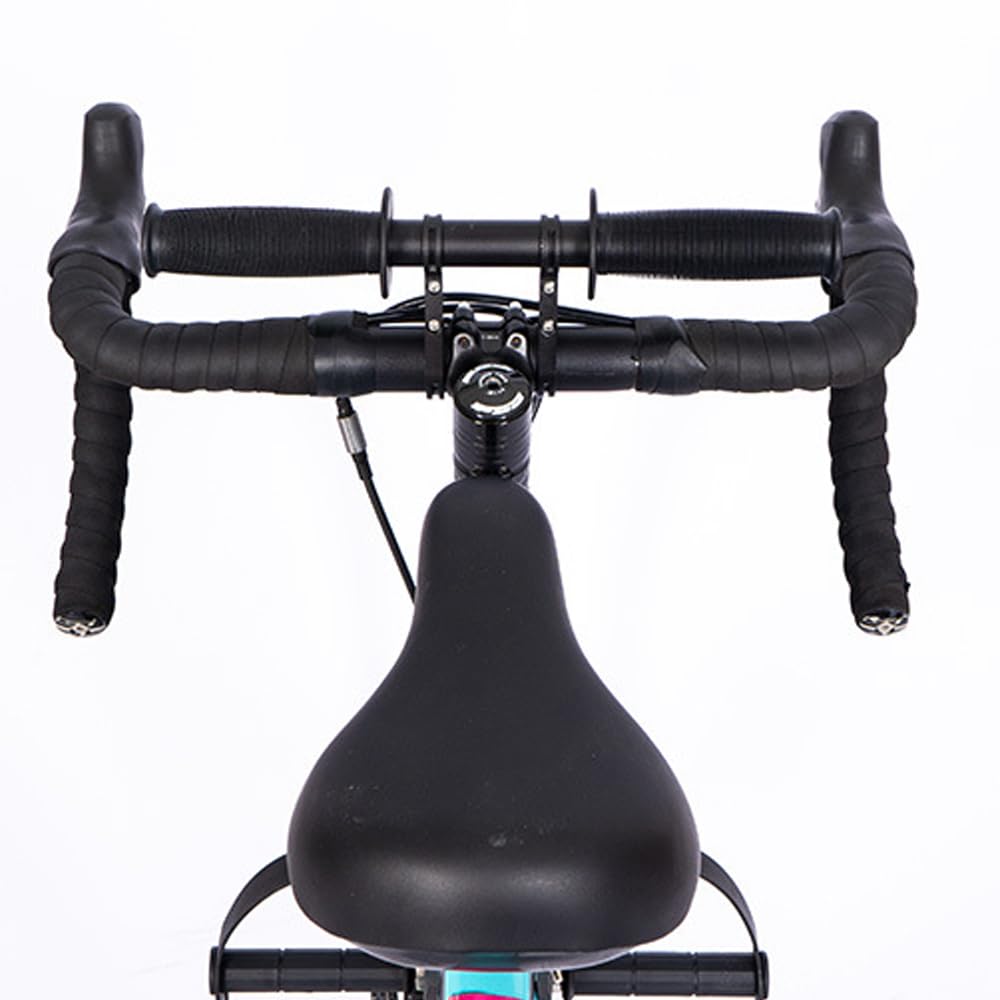 Siège avant et poignée de vélo absorbant les chocs pour enfants - Design en métal et caoutchouc - Accessoire de cyclisme en plein air - Assemblage facile - Noir