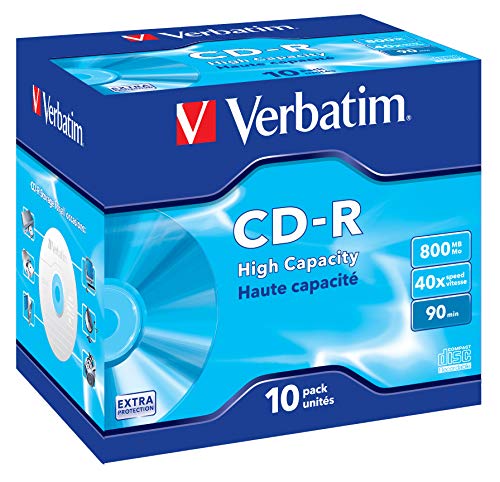 Verbatim CD-R High Capacity - 800MB, 40-fache Brenngeschwindigkeit mit Langer Lebensdauer und Extraschutz, 10er Pack… – Bild 3
