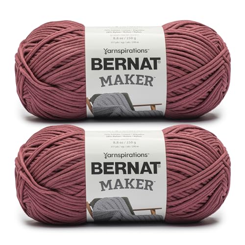 Image of Bernat Maker JAM Yarn - 2 Pack of 250g /8.8oz - 72% Cotton 28% Nylon - #5 Bulky - 290m /317Yards - for Knitting, Crochet and Amigurumi