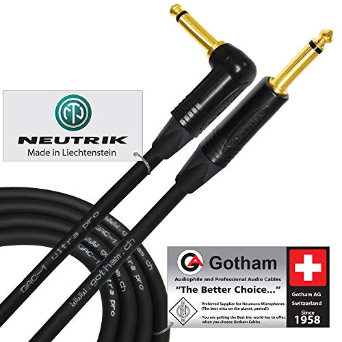 20 Foot - Gotham GAC-1 Ultra Pro - Premium Low-Cap (21 pf/F) Guitar