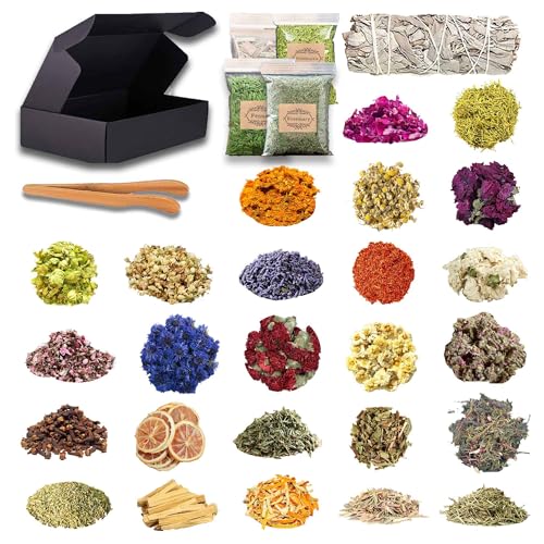 Hierbas Secas Naturales para Hechicería, Kit de 25PCS miniatura 1