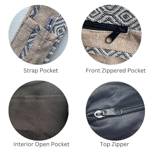 Image of Small Aztec Messenger Bag - Handmade Woven Hippie Hobo Shoulder Handbag - Ikat Tribal Sling Purse for Women