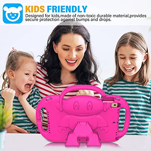 Image of SUPLIK Kids Case for iPad 9th /8th /7th Generation (10.2 inch, 2021 /2020 /2019), iPad 10.2 inch Kidproof Case with Shoulder Strap Handle Stand for Apple iPad 7th /8th /9th Gen, Pink