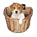 Mimbre Cesta Perro Bicicleta, Asiento Perro Delantera De La Bici del Manillar De La Bici Cesta De Carga De Tejido A Mano Hermoso Perro Doméstico del Gato Portador Bicicleta,A
