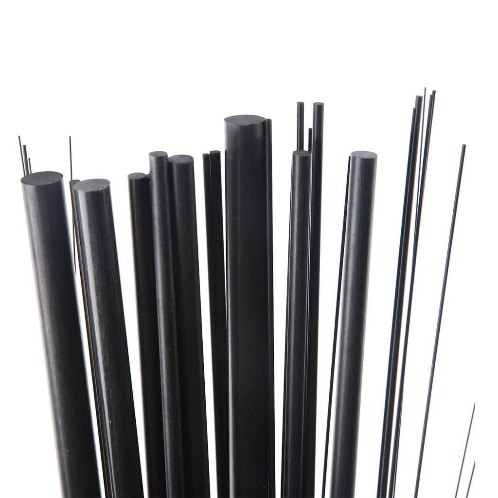 OLYCRAFT 30er Pack Kohlefaserstäbe – 2x200 Mm, Massiv, Hochfest, Für Drohnen-Reparatur, RC-Modellbau & DIY-Projekte