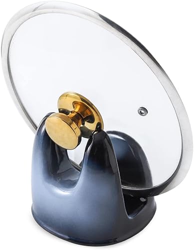 Miniatura 8 de Nihow Soporte para tapa de olla soporte estable para tapa de sartén de cerámica para decoración de encimera de cocina, encimera, estufa, resistente