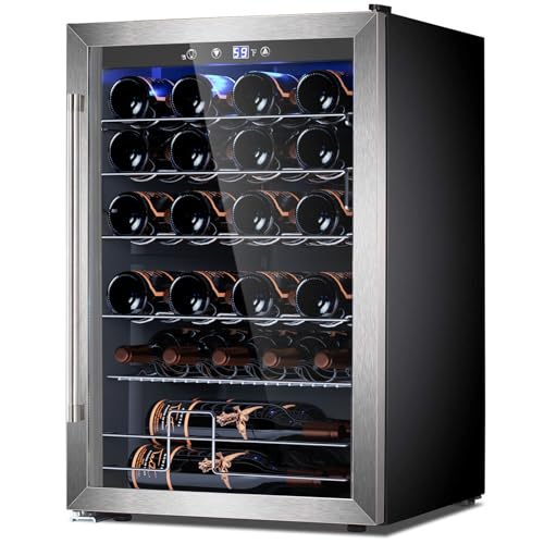 Electactic Wine Cooler Refrigerator 4.4 Cu.ft, 37 Bottle Freestanding Cabinet Wine Cellars, Wine...