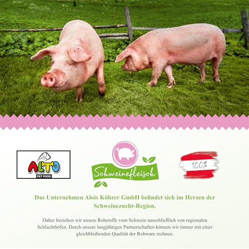 Alto - 10 XL ganze Schweine-Ohren für Hunde | getrocknete Schweineohren ohne fettige Muschel | auch für Welpen - 100% Natürlich | hergestellt in Österreich