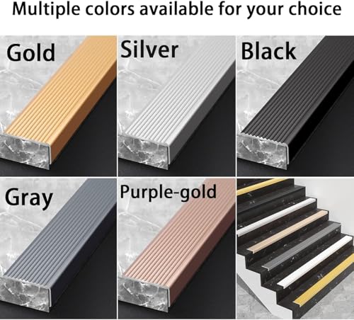 Nez de marche en aluminium en L gris de 3 x 2 cm pour escalier - 3