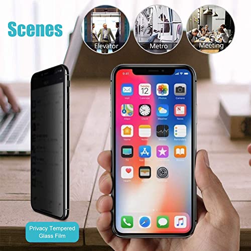 Image of OHAYO Military Strength Tempered Glass Screen Protector Compatible with iPhone XS MAX-11PM (Privacy)| 9H+ Hardness, Strong Protection, Full Screen Edge-to-Edge Cover, Scratch Resistant, Bubble-Free Install, Ultra HD Clarity,With installation kit