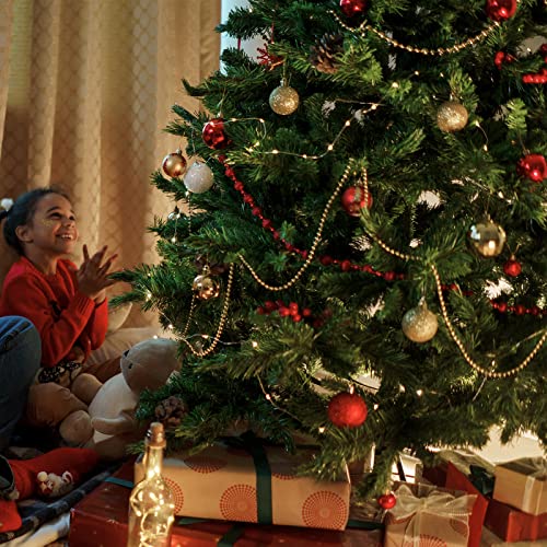 SALCAR Kunstkerstboom 210 cm met verlichting, 868 takuiteinden, incl. 550 LED verlicht en kerstboomstandaard - groen 2,1 m - Image 4