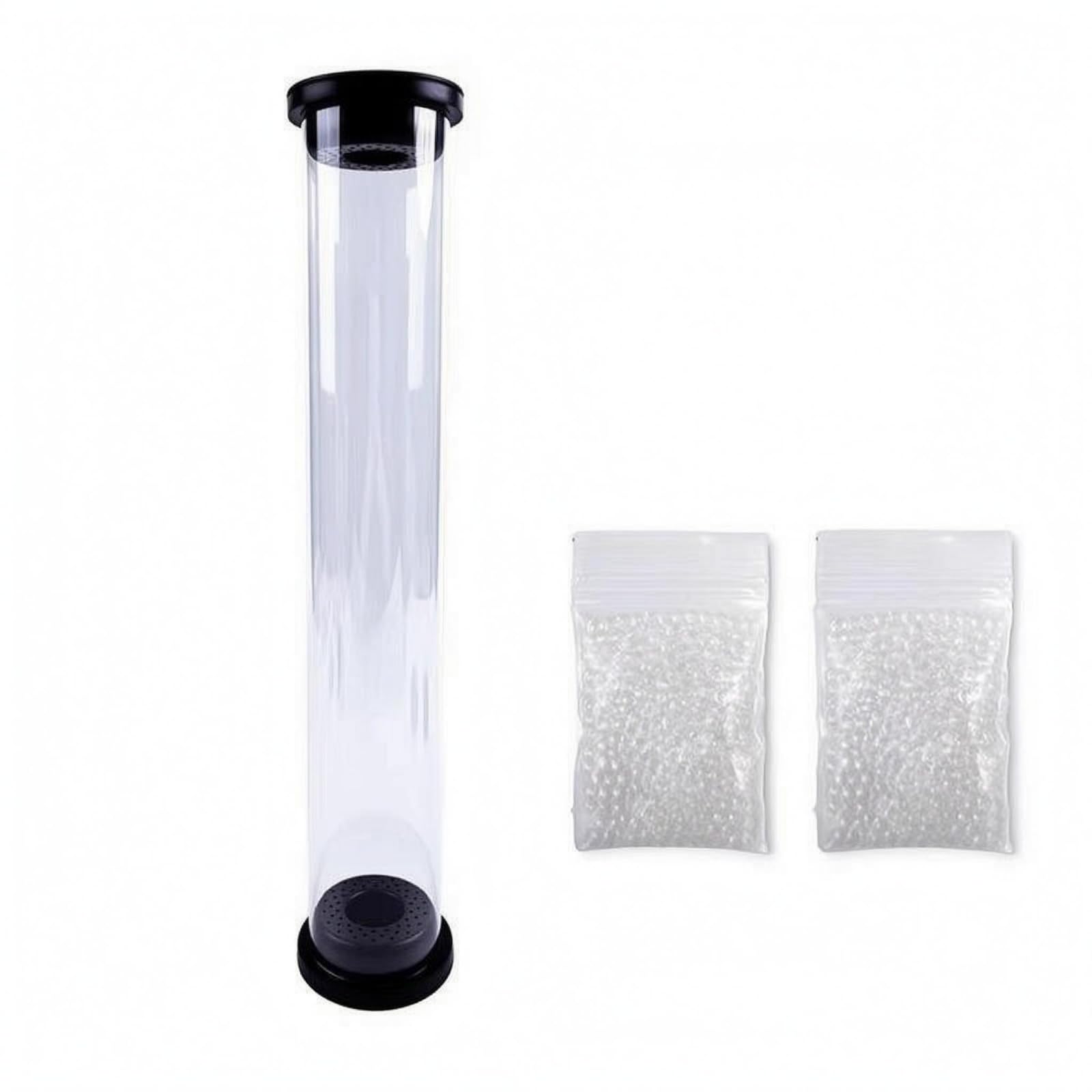 Cylindrical Clear ABS Shuttlecock Tube Round-Topped Badminton Shuttlecock Tube Simple Shuttlecock Carry Case Portable, 12 Pack, W Moist Kit-image-38