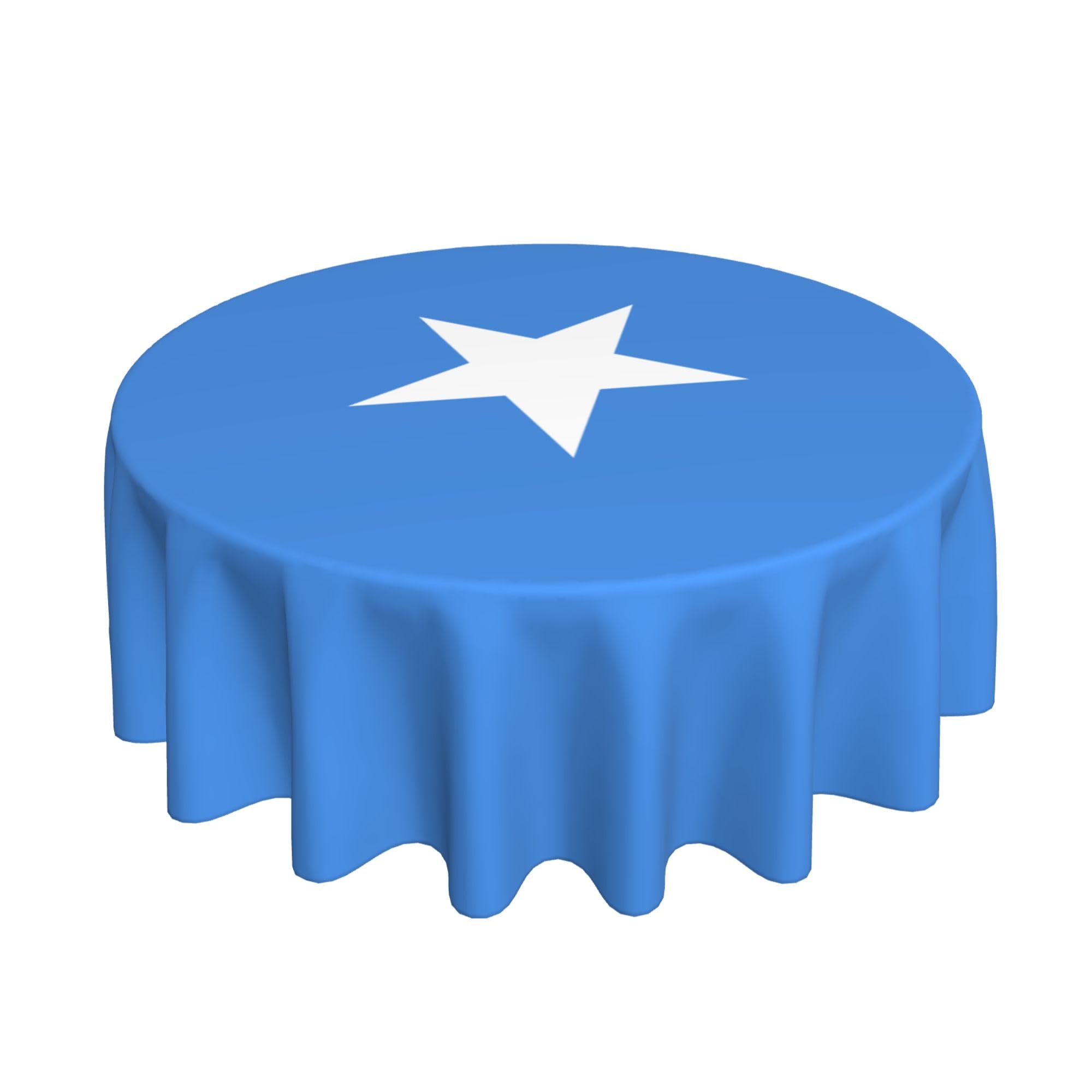HLBSDM Flag of Somalia 60" Restaurant Circle Decor Tablecloth Festive Table Cover Round Art Desk Cloth