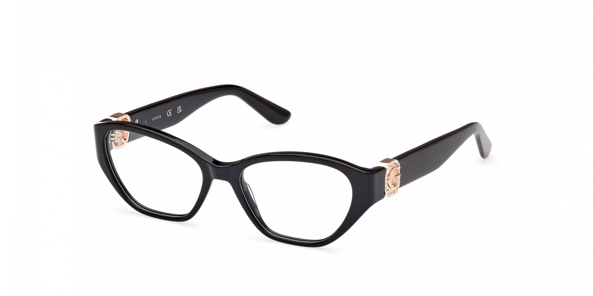 Guess Women's Black Woman Gu50119 005 Optical Frames Acetate Cat Eye Normal
