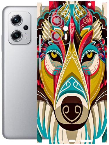 Image of AtOdds - Full Body Back Screen Guard Protector Film - Lamination Wrap Skin Sticker Compatible with REDMI K50i (5G) | Scratchproof Matte Finish (Mighty Wolf)