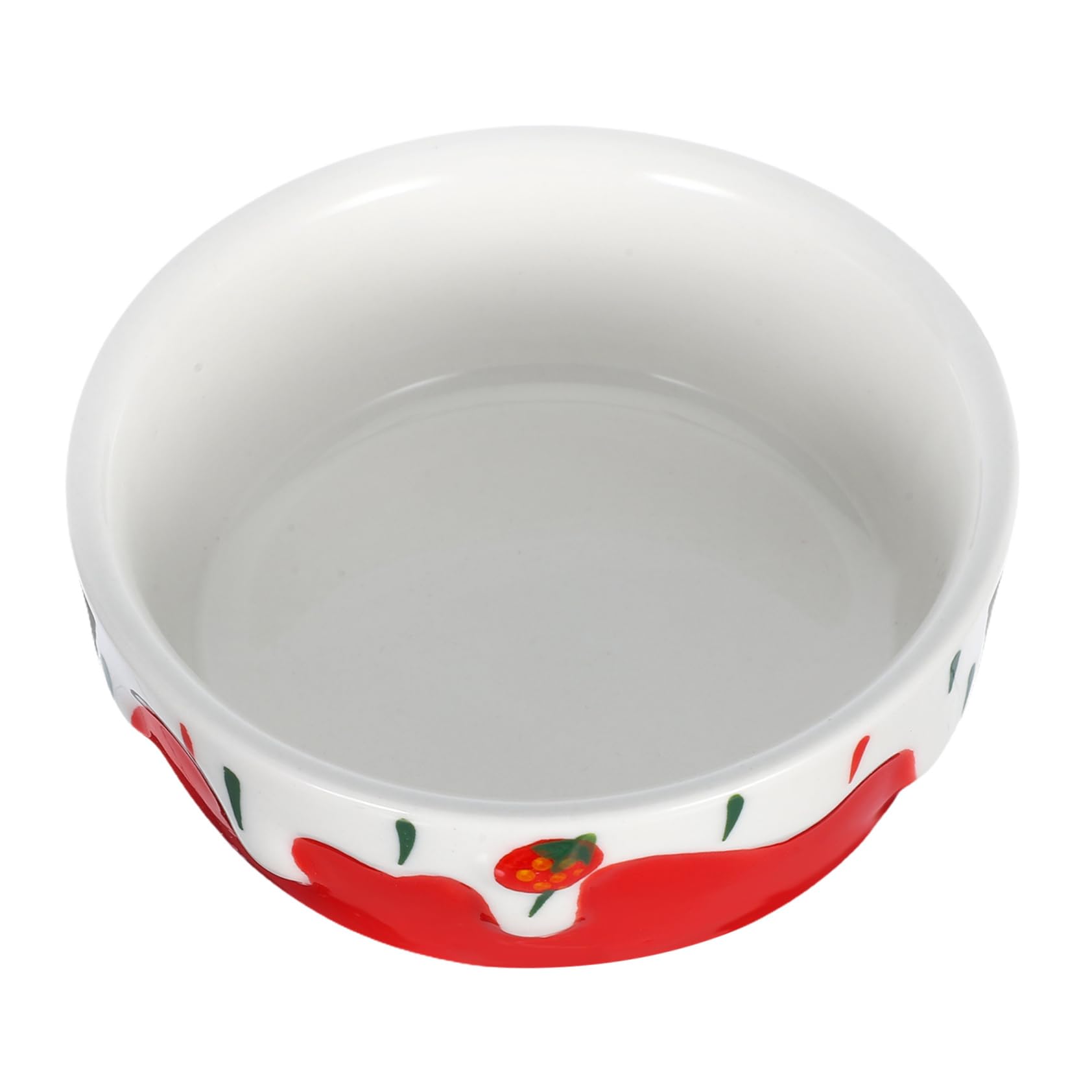 Totority Pet Food Plate Ceramic Hamster Bowl Chinchilla Rabbit Feeder Sturdy Non-Spill