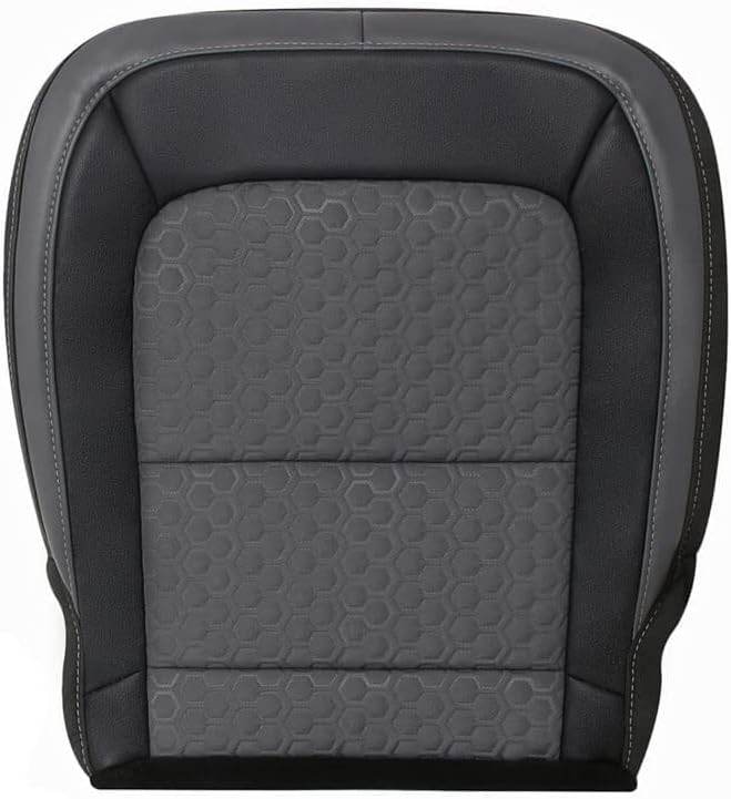Richmond Auto Upholstery - Driver Side Bottom Compatible with 2015-2022 Chevy Colorado Z71 LT LS ZR2, Replacement Cloth Seat Cover, Black & Dark Gray