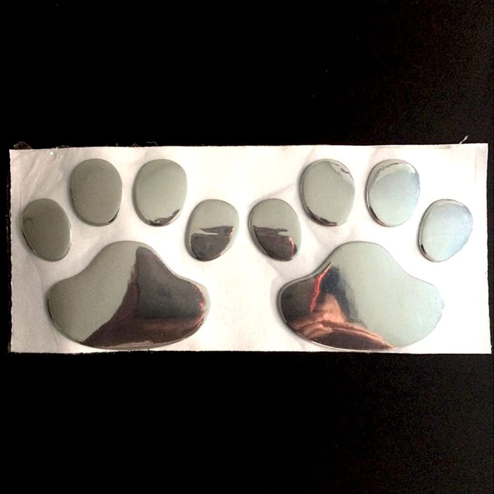 Adesivi Auto 3D A Forma Di Zampa Di Cane | Decoro Paraurti E Finestre In PVC Impermeabile (2 O 4 Pezzi, Vari Colori)