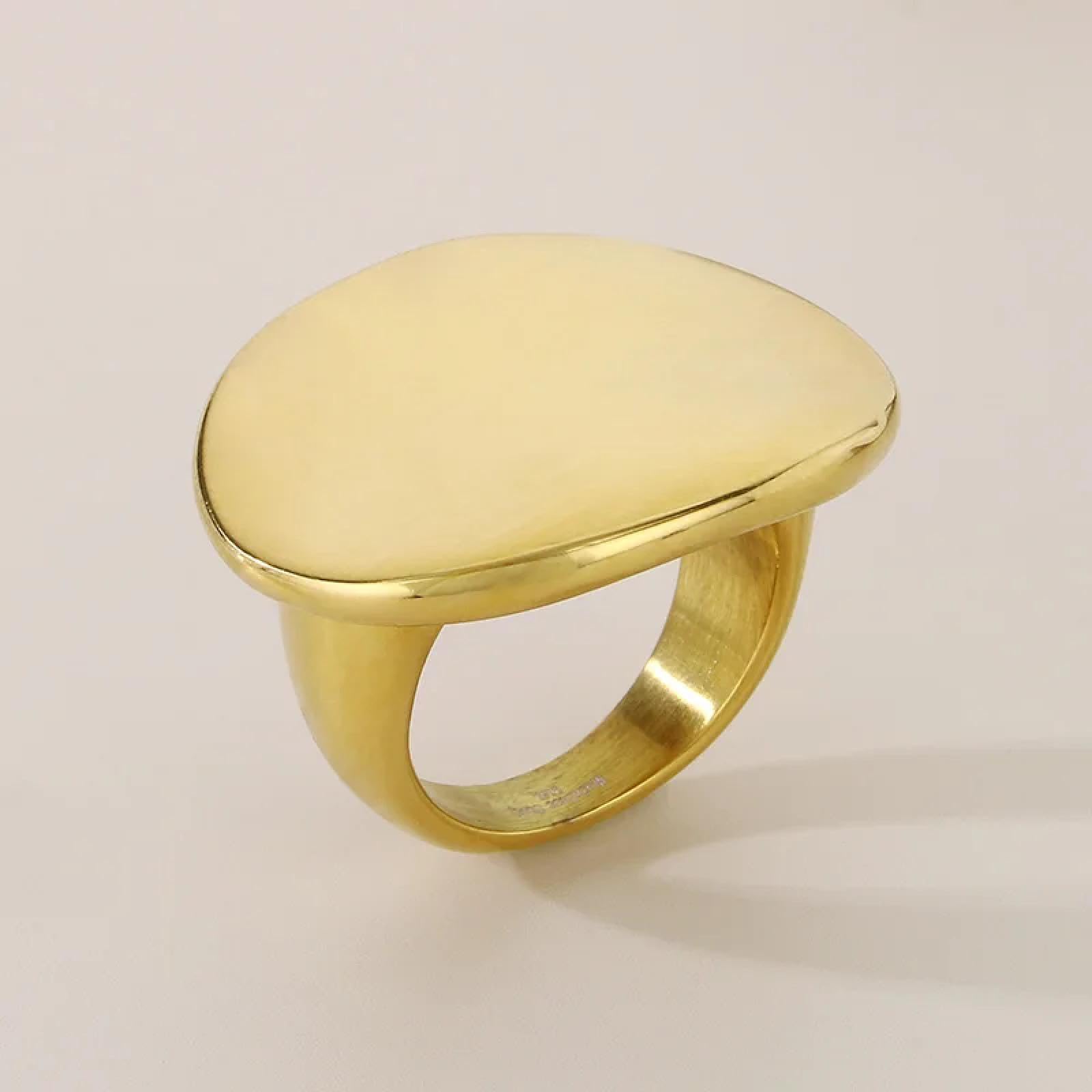 Ring Ringe Damen Bijouterie Herren Große Ringe Damen Herren Gold Silber Schwarz Farbe Einfache Breite Gesicht Klobige Ringe Trendiger Schmuck