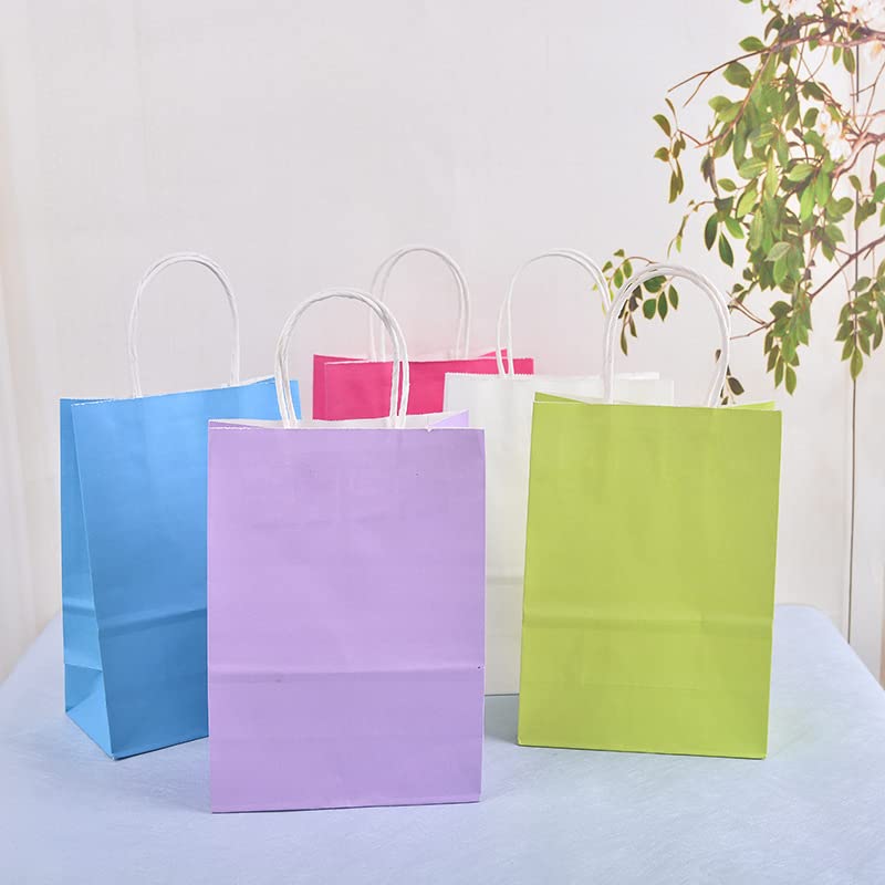 Sacchetti di carta kraft con manici 50 pezzi bianchi 32x22x28 cm