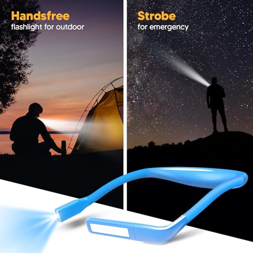 Image of Reading Light Back to School Supplies: Neck Book Light for Night Reading in Bed, Rechargeable Neck Light Reading Accessories,Teenage Boy Gifts for Women Stocking Stuffers for Men Book Lovers Gifts