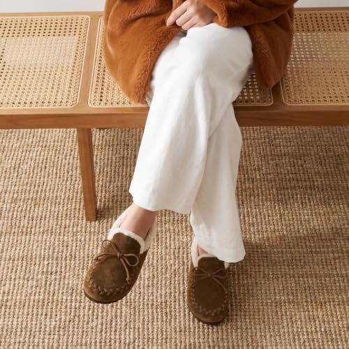 CUSHIONAIRE Creek Faux Fur Suede Slippers