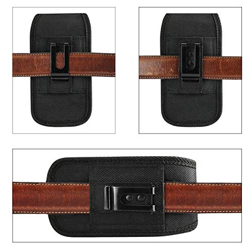 Vertical Canvas Case with Belt Clip and Belt Loop Compatible with Kyocera Dura XV Extreme