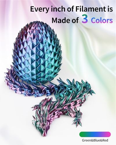Image of LANDU Silk Tri-Color PLA Filament 1.75mm 1Kg, Triple Color Silk PLA Filament, Silk Rainbow PLA Filament, Neatly Wound 3D Printer Filament, 3 in 1 Multi Color Filament + /-0.02mm, Silk Red Blue Green